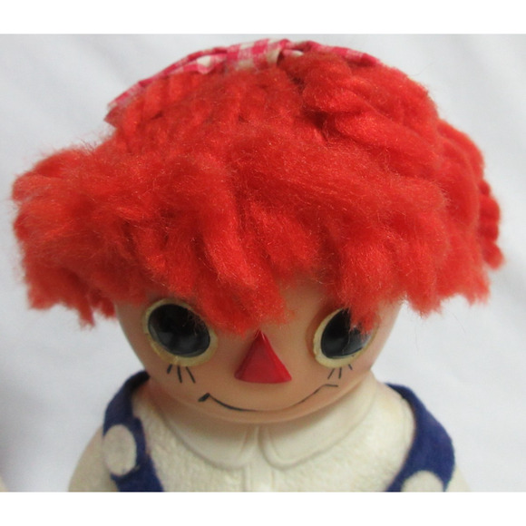 VTG 1974 Raggedy Ann & Andy Yarn Hair Coin Banks 9" Royalty Industries Inc TAG - Picture 3 of 9